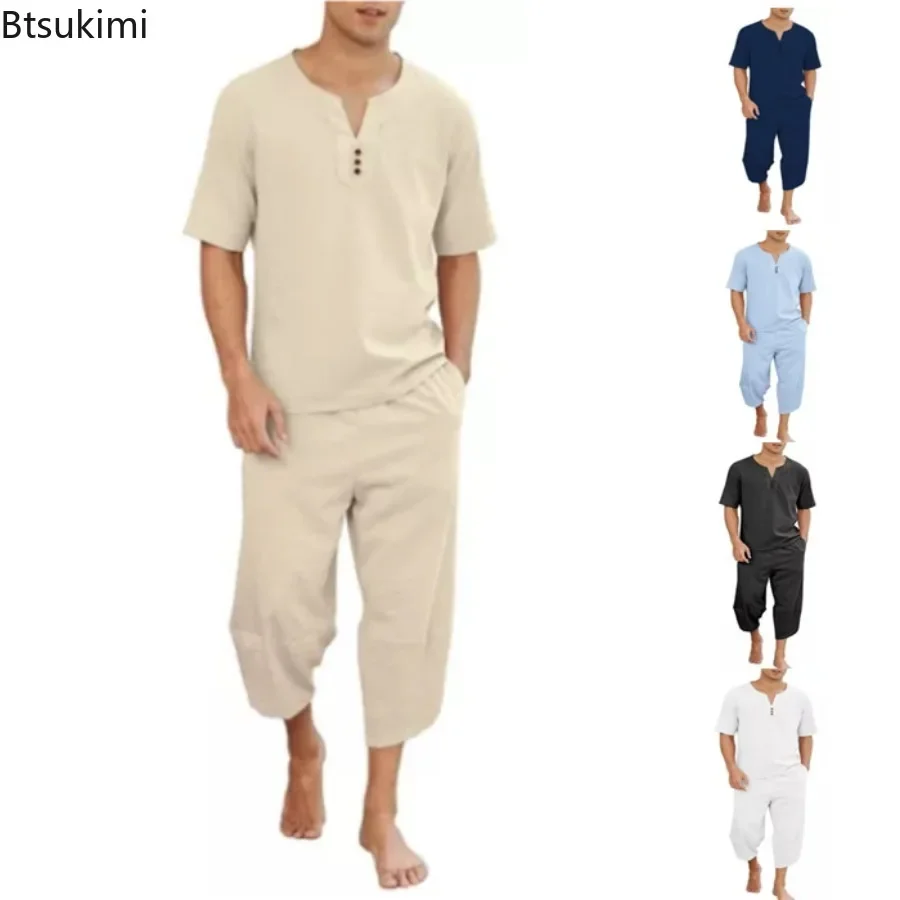 2026 Men's Hip Hop Cotton Line - Short Linen Drawstring recension och pris