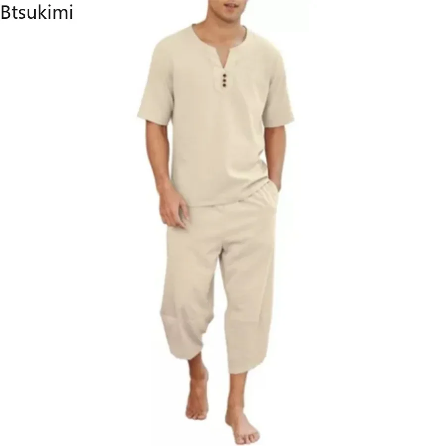 2026 Men's Hip Hop Cotton Line - Short Linen Drawstring recension och pris