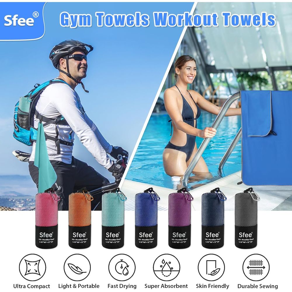 Compact Large Absorbent Travel - Beach Towel Large recension och pris