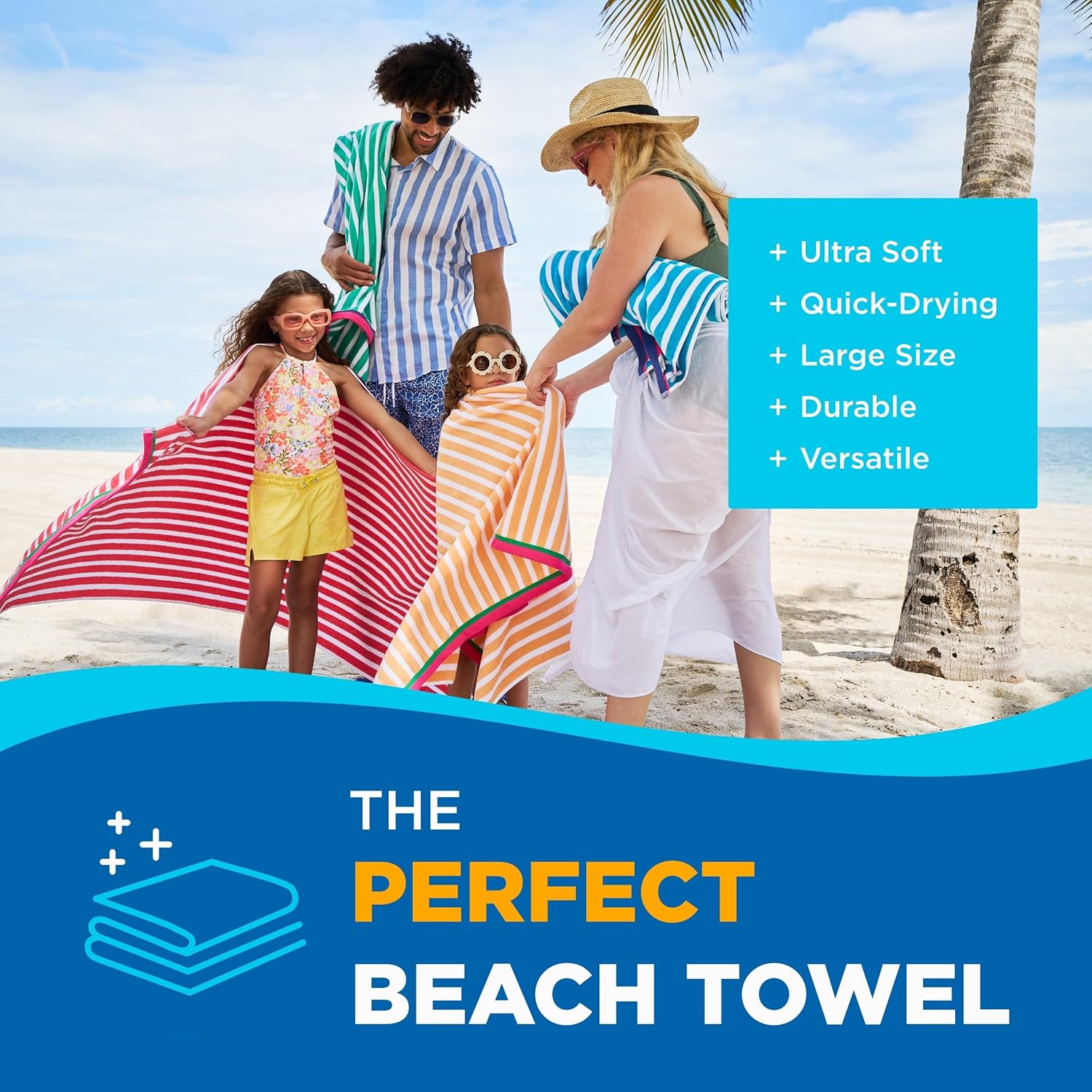 Colorful Racing Striped Beach  - Beach Towel Large recension och pris