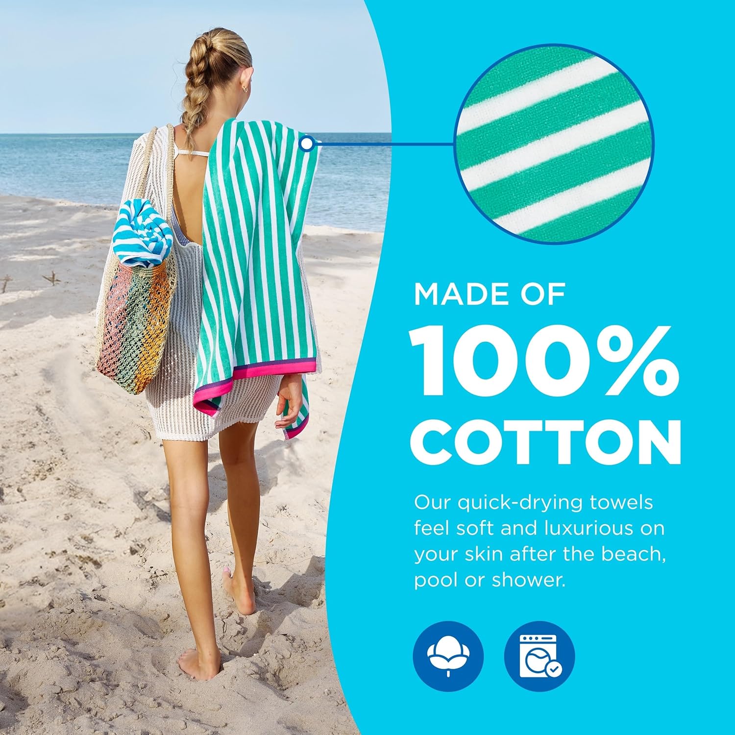 Colorful Racing Striped Beach  - Beach Towel Large recension och pris