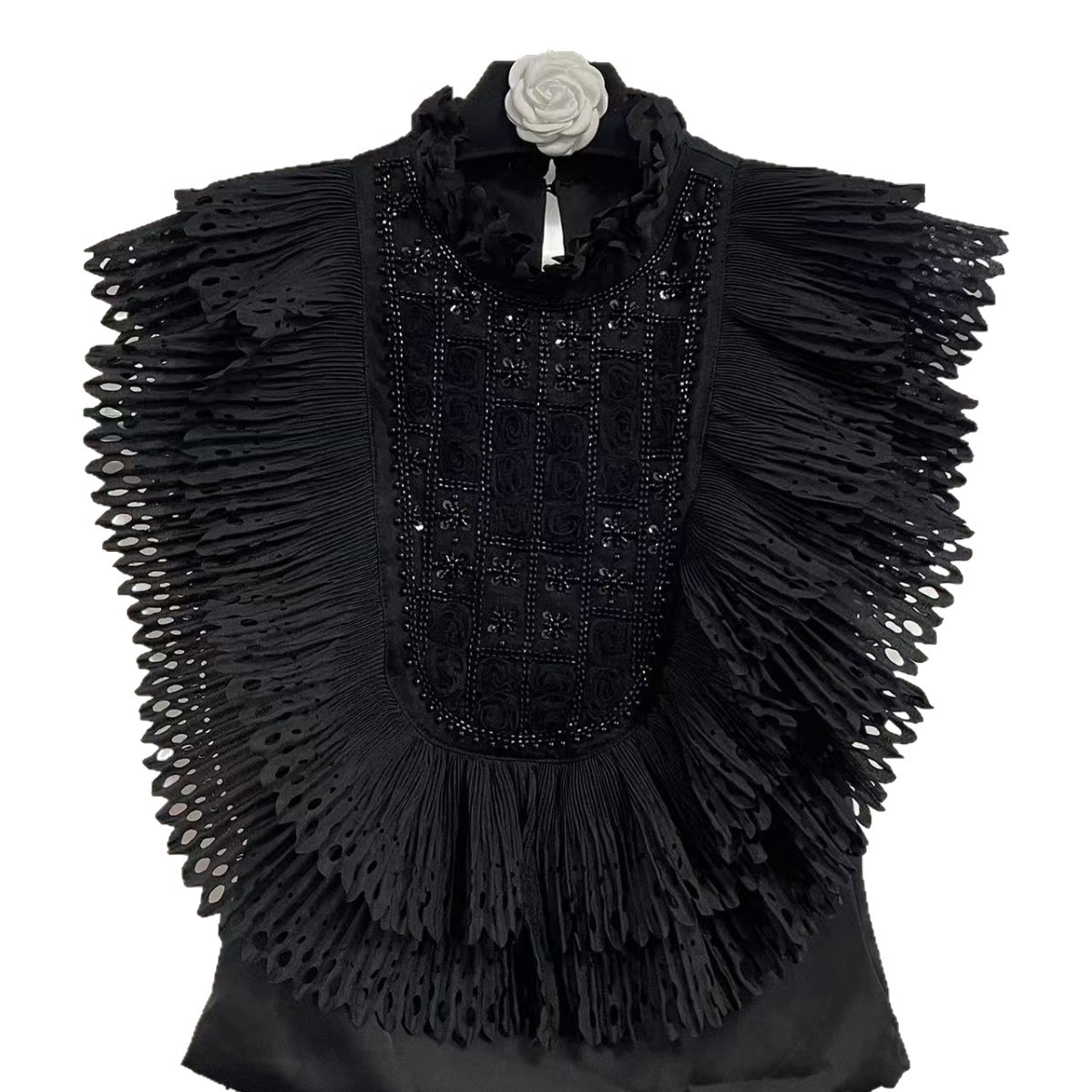 Top Blouse Women Sleeveless Ru - Shirt Camp Collar recension och pris