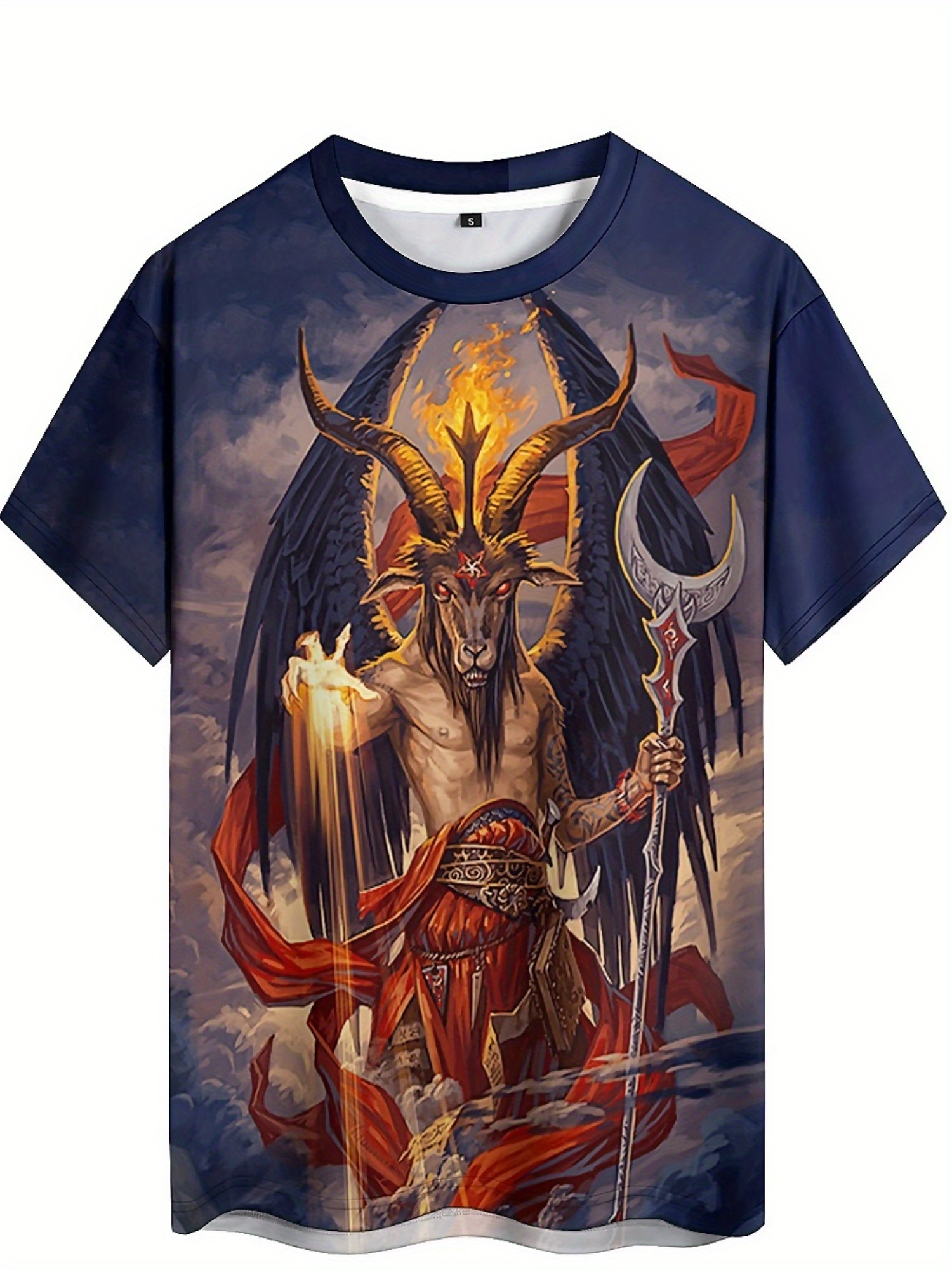 Men's 3D Demon Print T-Shirt | - Tee Graphic Print recension och pris