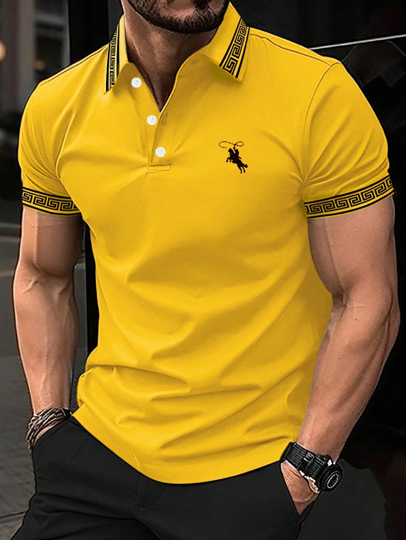 The new men's short-sleeved PO - Polo Shirt Pique recension och pris
